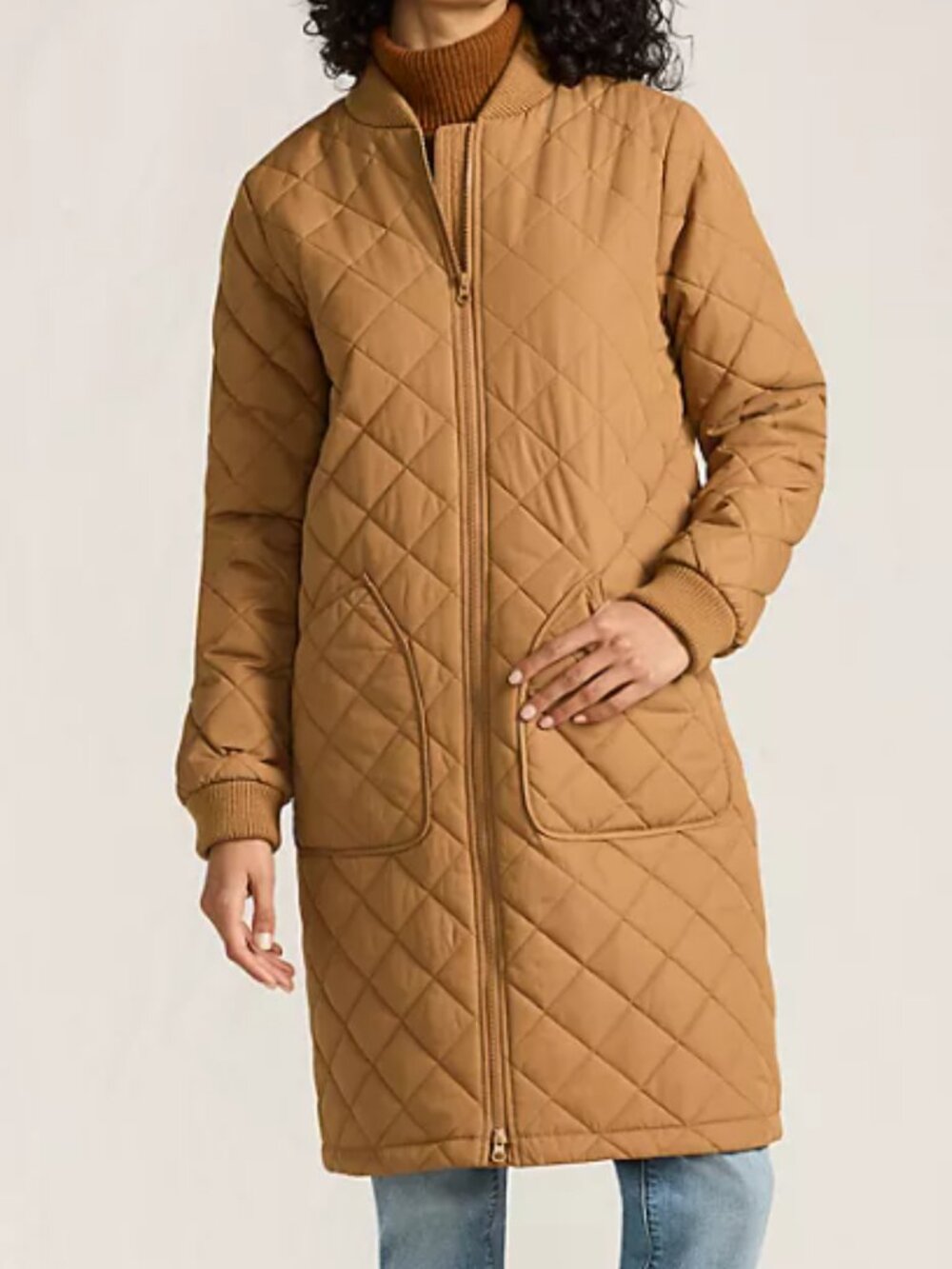 Lands End Women's FeatherFree Insulated Bomber Coat - Picture 5 of 5